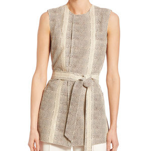 Lafayette 148 New York Embossed Leather Vest